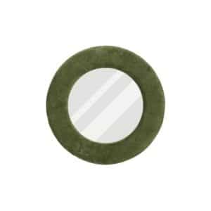 Miroir Rastelli en velours vert 40 cm