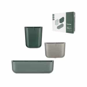 Set de 3 organiseurs effet marbre Morgan 29 cm
