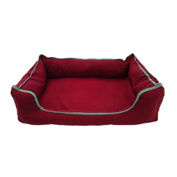 Coussin animal bordeau en polyester 60x40cm pour chien