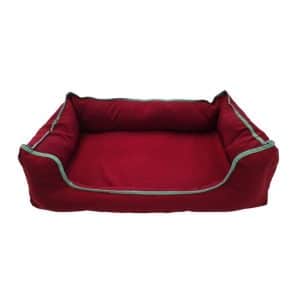 Coussin animal bordeau en polyester 100x60cm pour chien