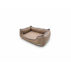 Coussin animal taupe en polyester 100x60cm pour chien