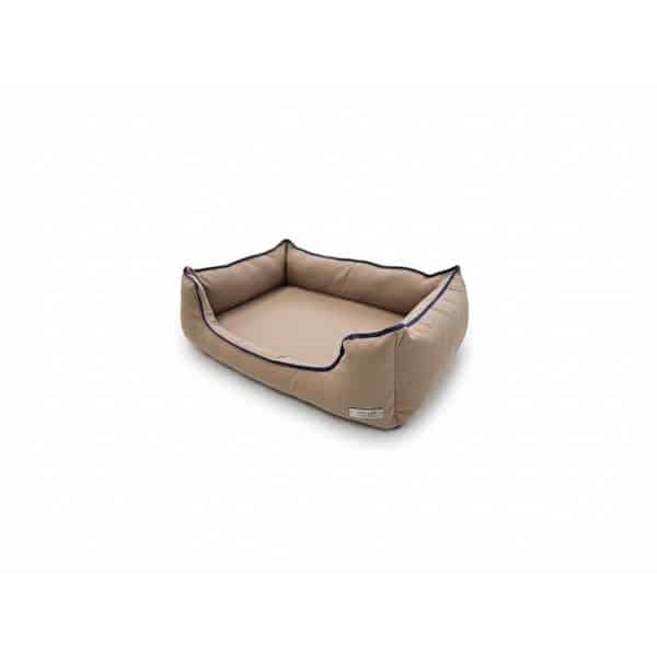 Coussin animal taupe en polyester 100x60cm pour chien