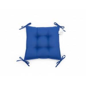 Coussin De Chaise Bleu Polyester 39 X 39 X 3 Cm