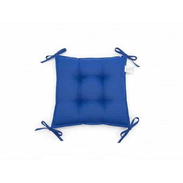 Coussin De Chaise Bleu Polyester 39 X 39 X 3 Cm