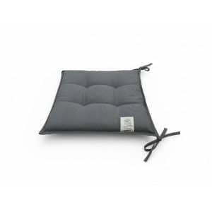 Coussin De Chaise Gris Foncé Polyester 39 X 39 X 3 Cm
