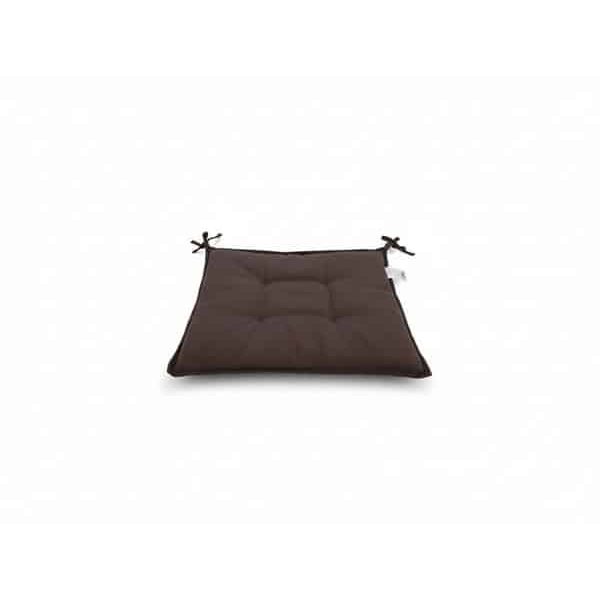 Coussin De Chaise Marron Polyester 39 X 39 X 3 Cm