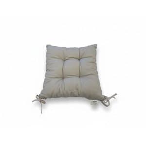 Coussin De Chaise Gris Polyester 39 X 39 X 6 Cm