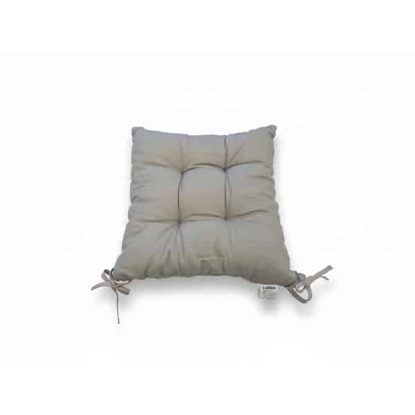Coussin De Chaise Gris Polyester 39 X 39 X 6 Cm