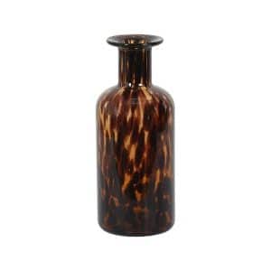 Vase en verre marron effet léopard 30 cm