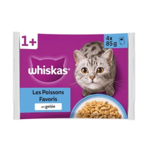 Sachet fraîcheur pour chat en gelée aux poissons  2 variétés 4x85g