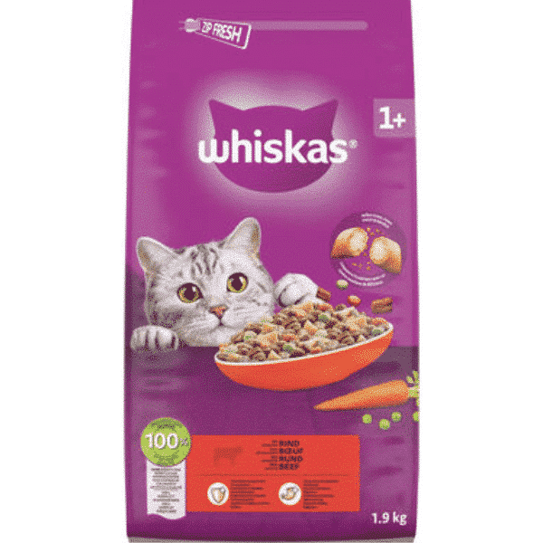 Croquettes pour chat adulte au bœuf 1,9 kg