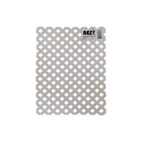 Panneau Treillis En Polypropylène 60X80X0,5Cm Blanc