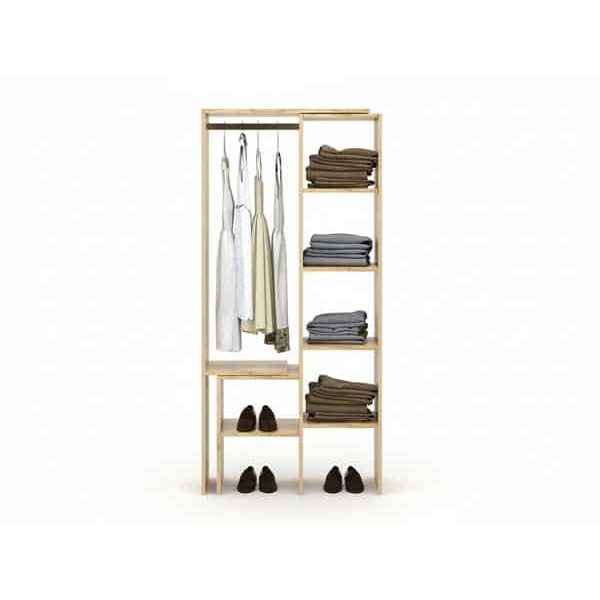 Dressing ouvert avec penderie 116,4 x 182 x 40 cm