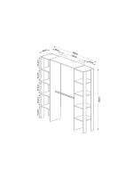 Dressing Ouvert Double Penderie 180 X 182 X 40 Cm – Image 2