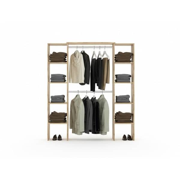 Dressing Ouvert Double Penderie 180 X 182 X 40 Cm