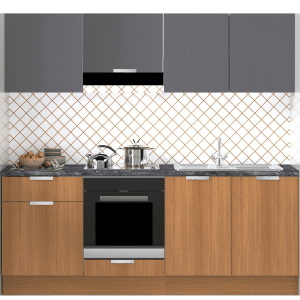 Cuisine modulaire 220 cm teak
