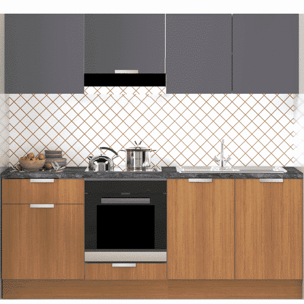 Cuisine modulaire 220 cm teak