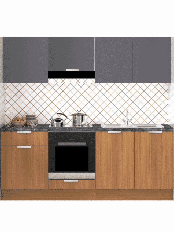 982560 Cuisine modulaire 220 cm teak – Image 1