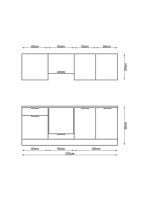 Cuisine modulaire 220 cm teak – Image 2