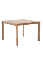 Salon de jardin SANTIAGO en aluminium effet bois coussins gris +Table carrée 97 × 97 × 68 cm – Image 4