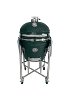 Barbecue Kamado bol en céramique 66cm couleur vert avec support sur roues – Image 3
