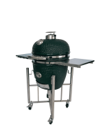 Barbecue Kamado bol en céramique 56cm couleur vert avec support sur roues