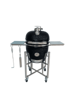 Barbecue Kamado bol en céramique 56cm couleur noir avec support sur roues – Image 3