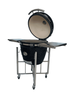 Barbecue Kamado bol en céramique 66cm couleur noir avec support sur roues – Image 5