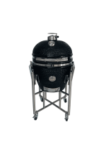 Barbecue Kamado bol en céramique 66cm couleur noir avec support sur roues – Image 4
