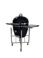 Barbecue Kamado bol en céramique 66cm couleur noir avec support sur roues – Image 3
