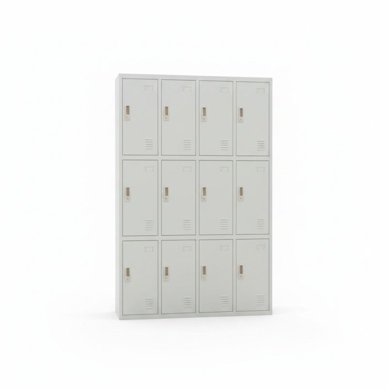 8640481 Armoire métallique 12 casiers pour rangement sécurisé