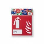Panneau Signalétique Extincteur Autocollant Rouge et Blanc