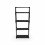 Étagère Multifonction Noire 4 Niveaux 48x26x113 cm