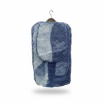 Ensemble tapis de bain et contour WC bleu 2 pièces CAROLL