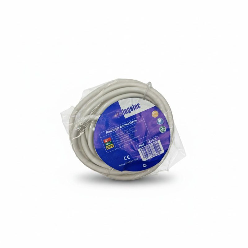 Rallonge domestique 2P+T 3m 16A Ingelec