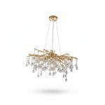 Suspension Brillance Aluminium/Crystal G9 220V Doré