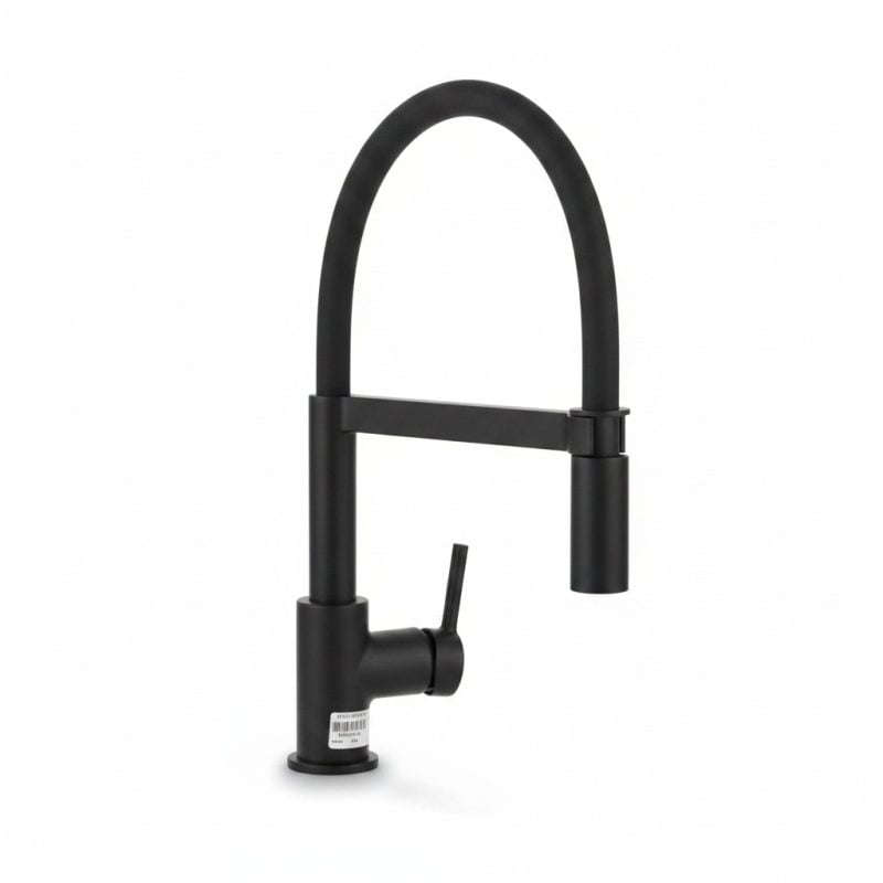 9795491 Mitigeur de cuisine LINA L Swivel Noir Mat Franke