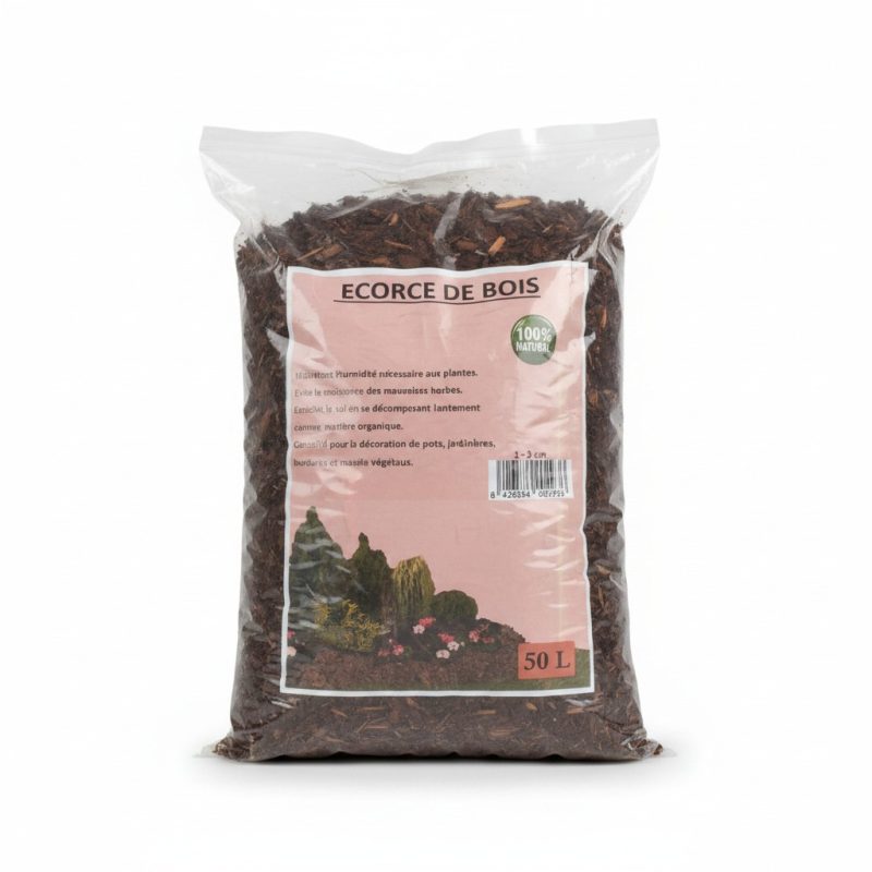 Écorce de Bois 50 L (13 cm) pour Paillage et Décoration