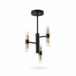 Suspension Joyxeon 3 Branches Métal Noir et Or 20W