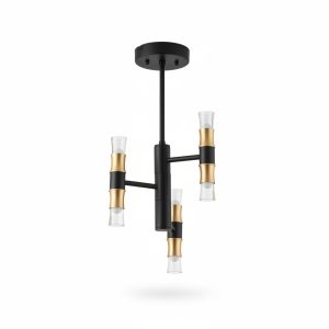 Suspension Joyxeon 3 Branches Métal Noir et Or 20W