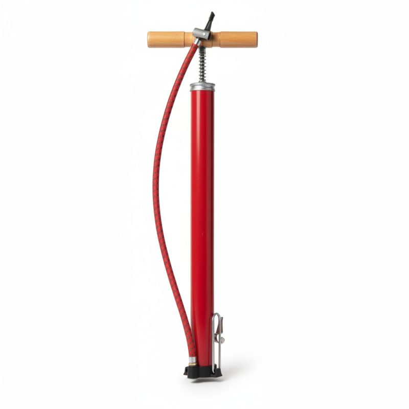 Pompe à Air Manuelle Rouge pour Vélo et Moto