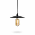 Suspension Bellona métal noir et laiton 220V