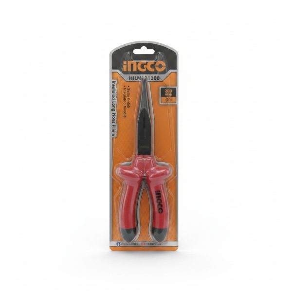 Pince à Long Nez Isolée 1000V 200mm INGCO HILNP01200