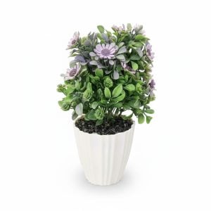 Fleur Artificielle en Pot Violette Décorative