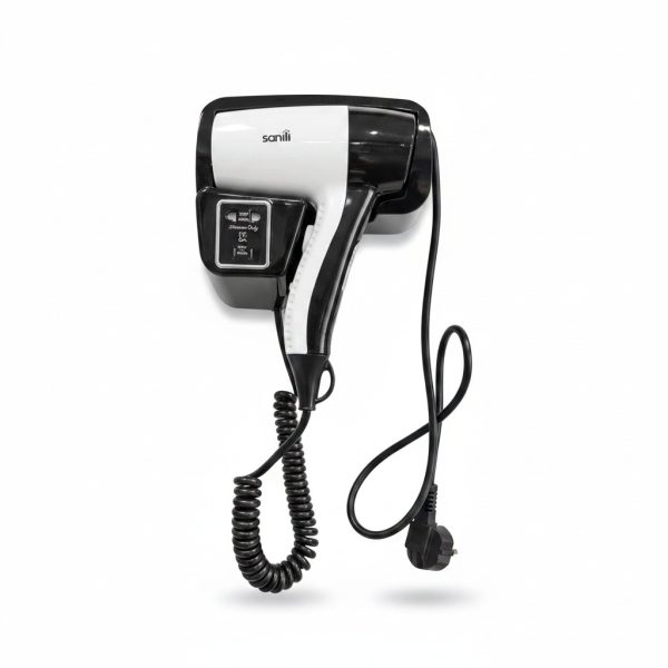 Sèche-cheveux mural Sanili 1200W Noir et Blanc