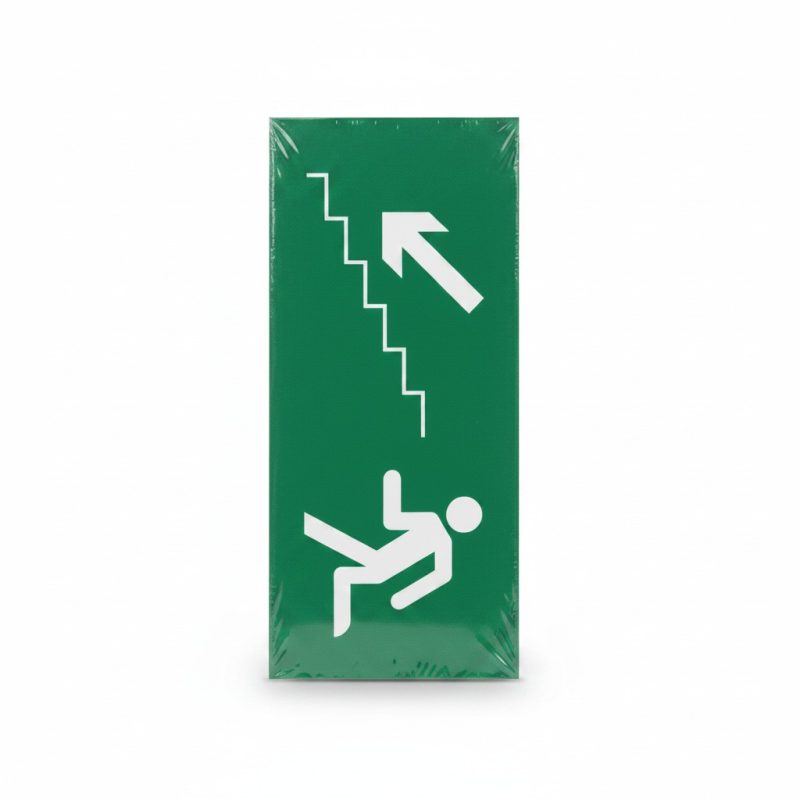 Panneau Signalétique Sortie de Secours Escalier Haut/Bas