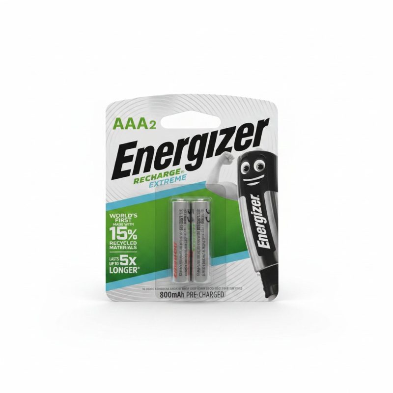 Piles rechargeables AAA 800mAh Energizer Recharge Extreme (x2)