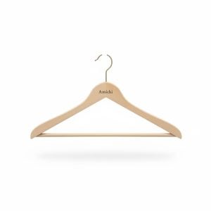 Cintre en Bois Amichi avec Barre Pantalon Antidérapante