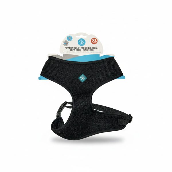 Harnais doux en maille noir XL City Dog