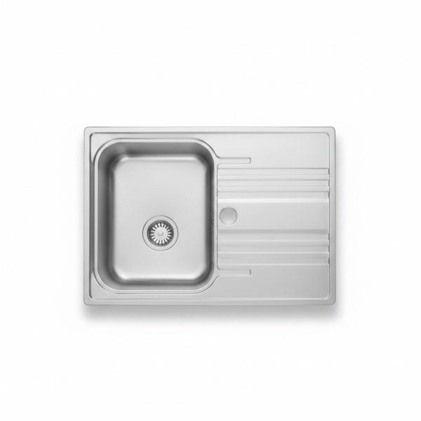 Évier de cuisine 2 bacs et égouttoir droit Inox SRX 621 D